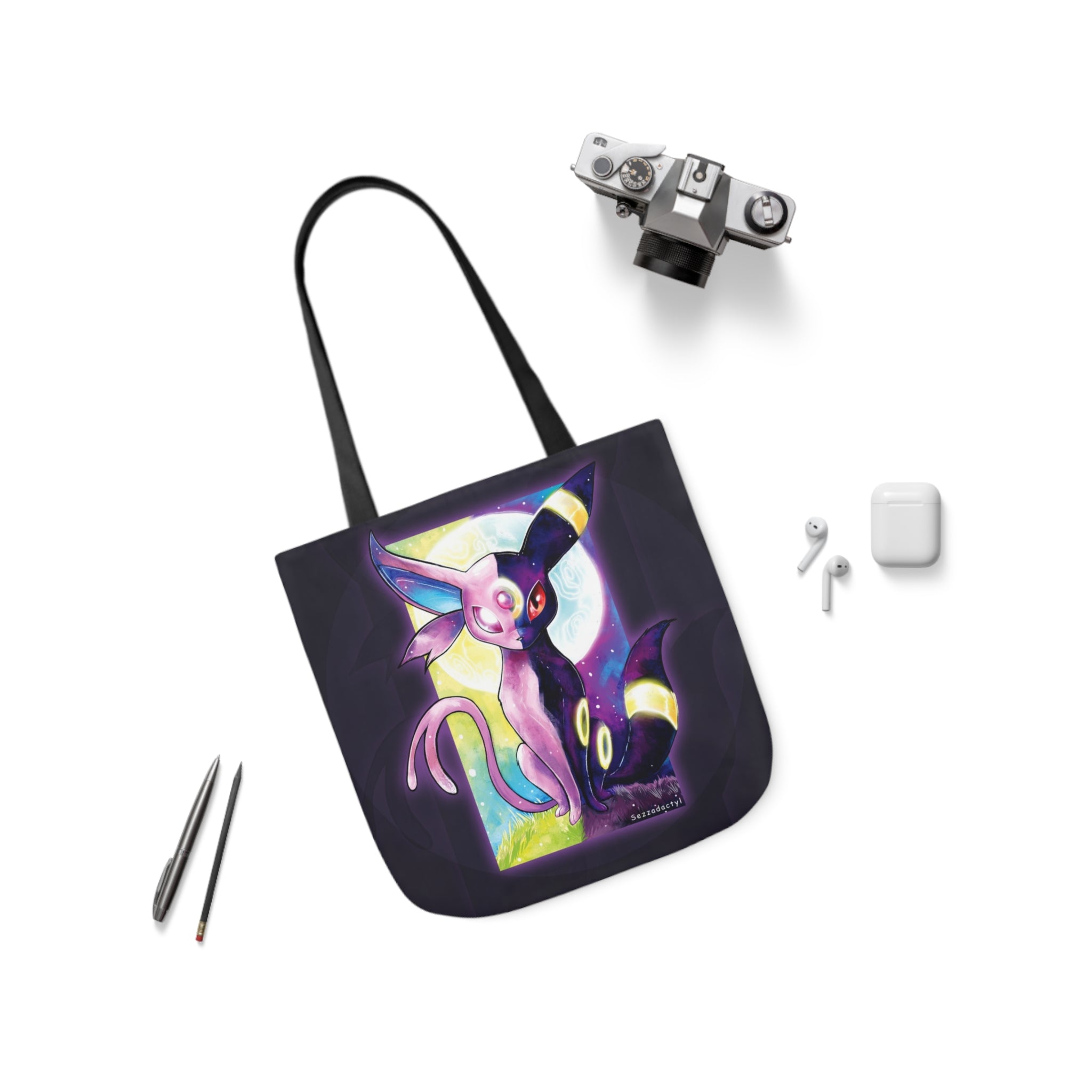 Tote Bag, 5-Color Straps - Sun vs Moon