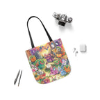Canvas Tote Bag, 5-Color Straps - Halloween Friends