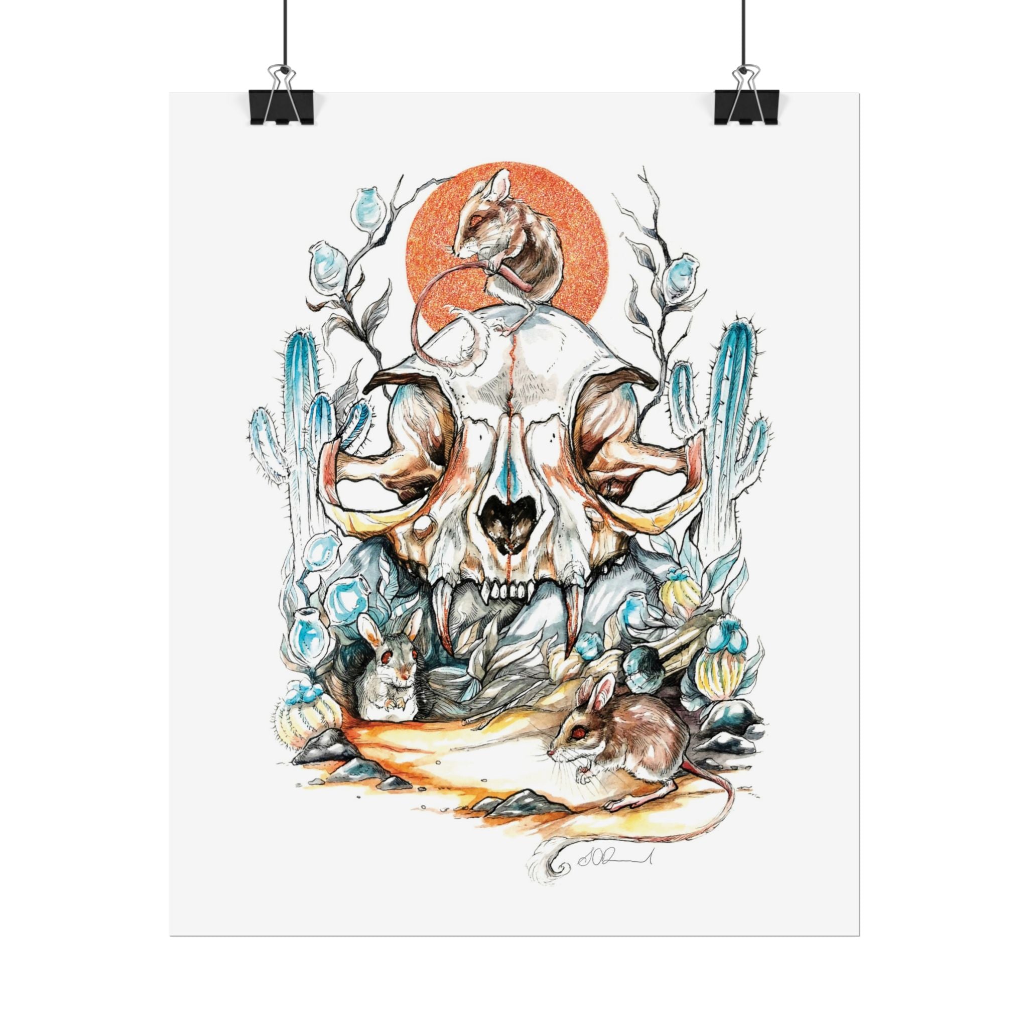 Cat Skull Poster Print