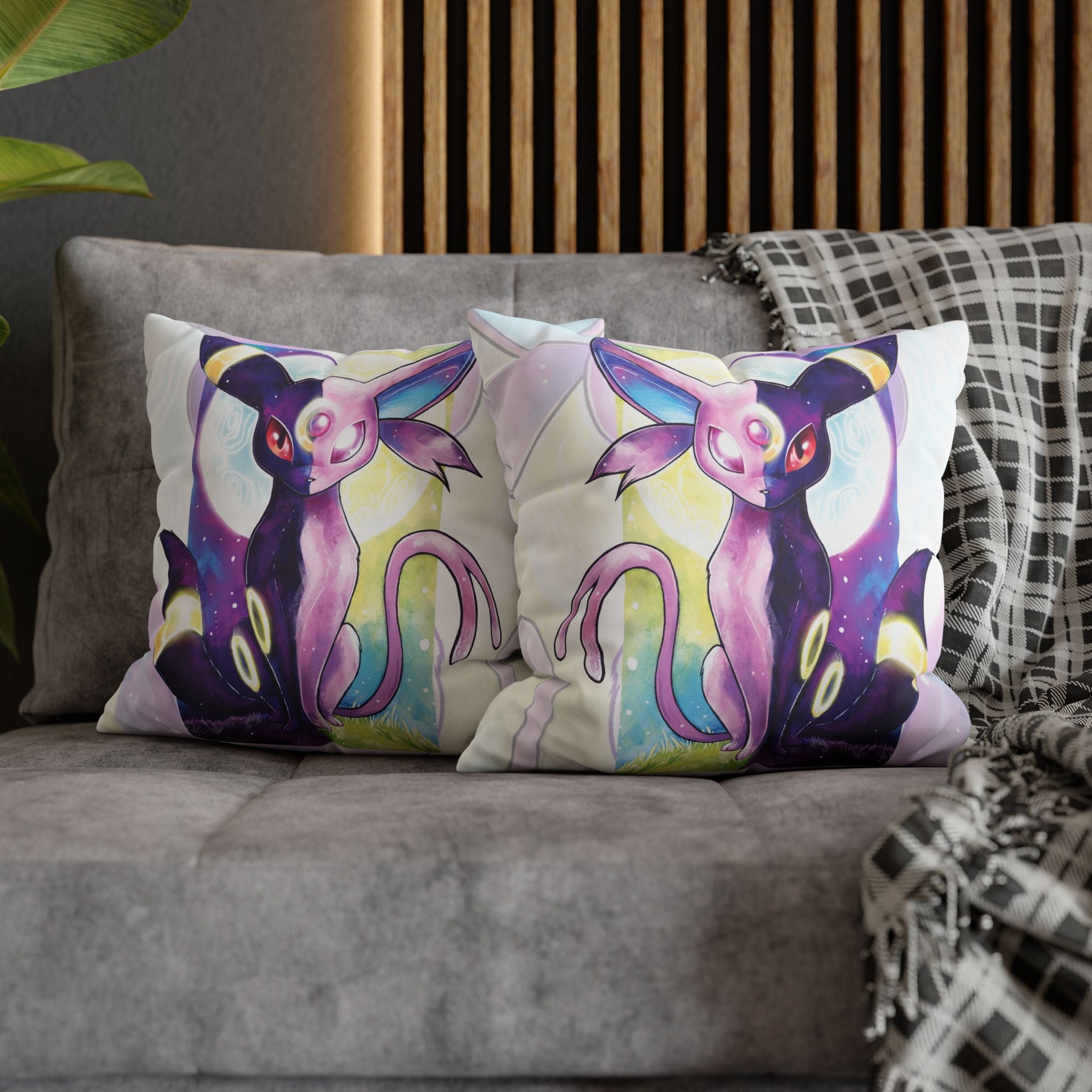 Square Poly Canvas Pillowcase - Sun vs Moon