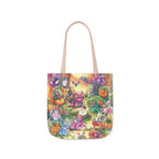 Canvas Tote Bag, 5-Color Straps - Halloween Friends