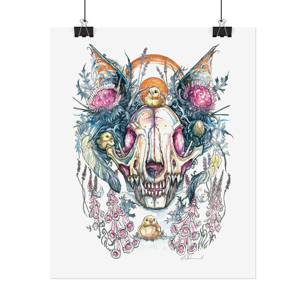 Fox Skull Poster Print