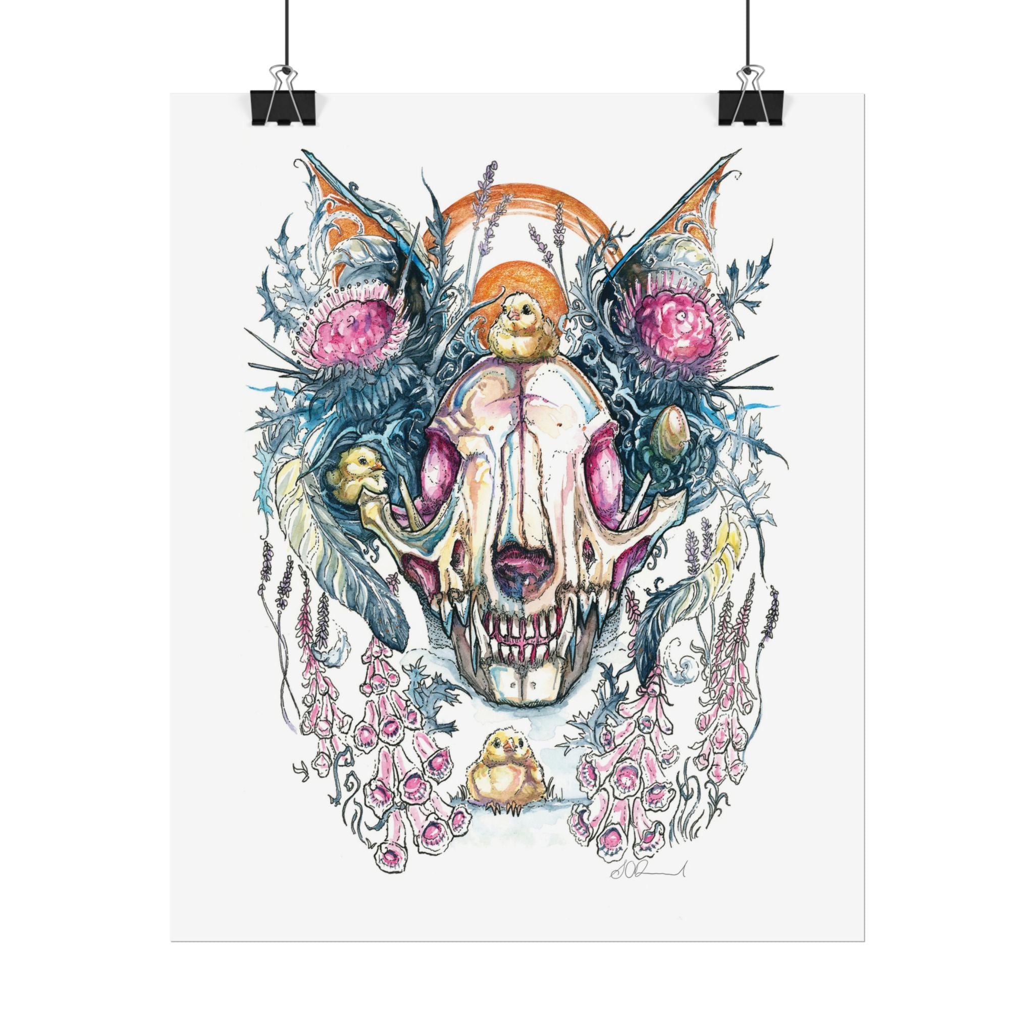 Fox Skull Poster Print