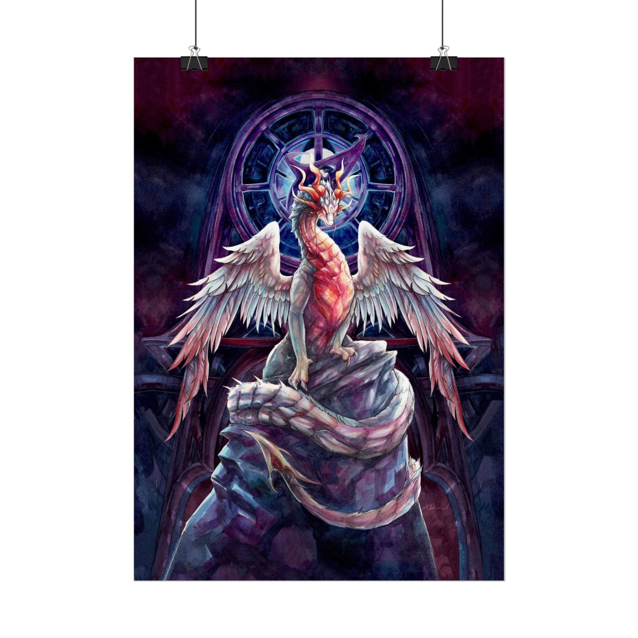 Corrupted Celestial Dragon Poster Print