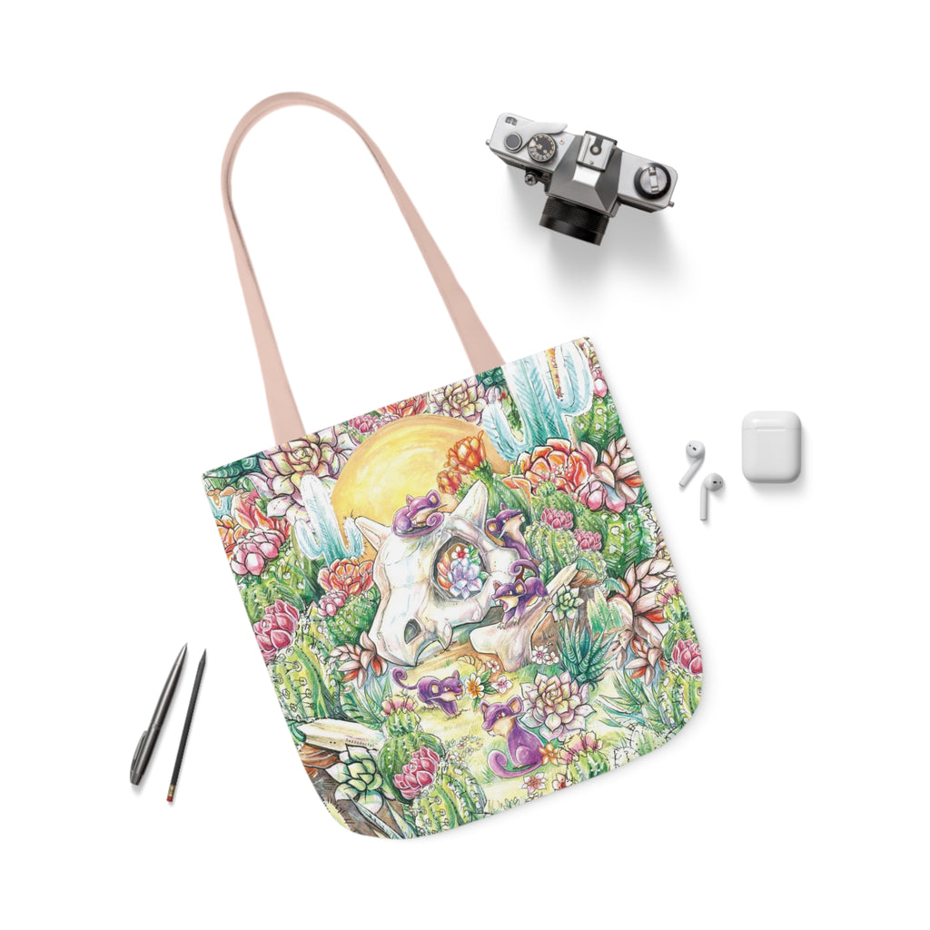 Tote Bag, 5-Color Straps - Skull