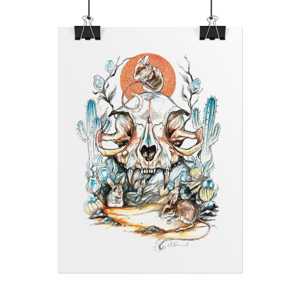 Cat Skull Poster Print