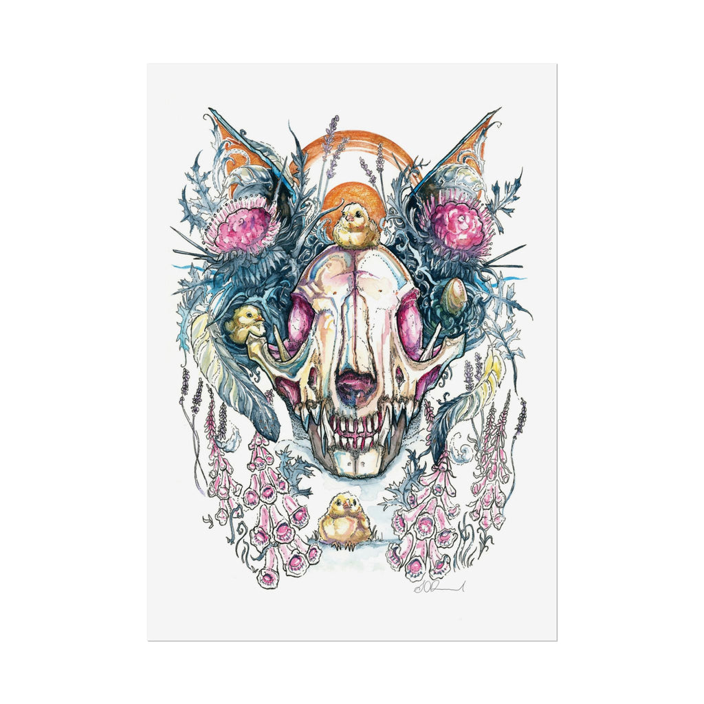 Fox Skull Poster Print