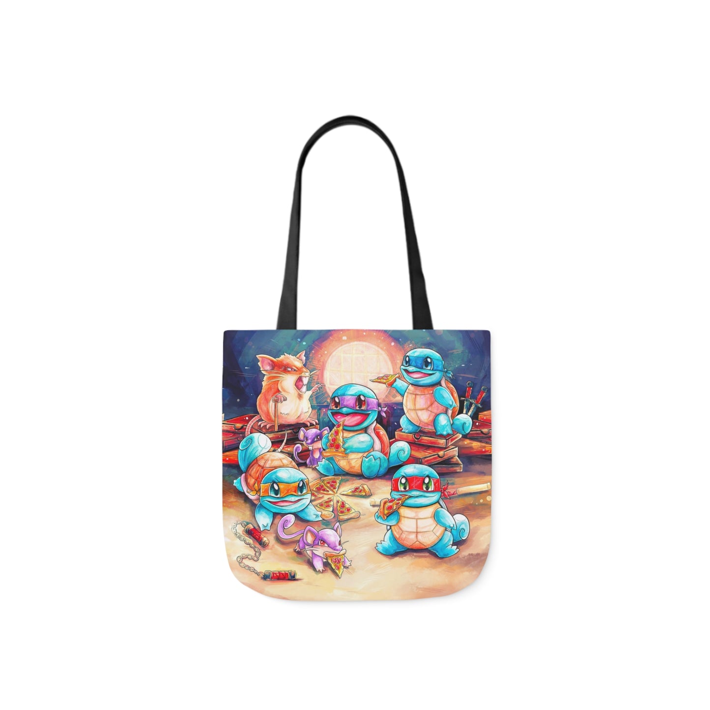 Tote Bag, 5-Color Straps - Pizza Party