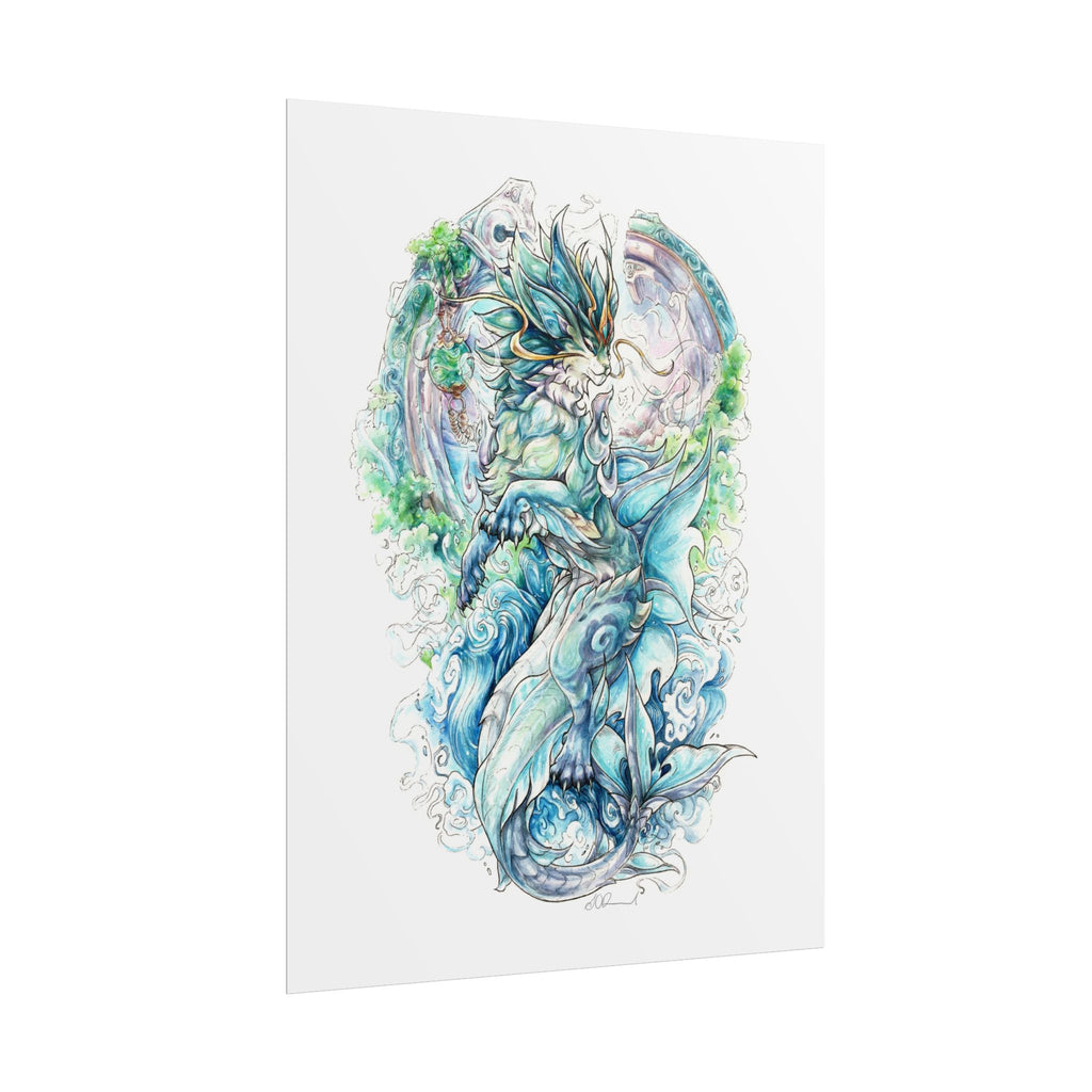 Cat Dragon Poster Print