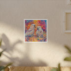 Two Cockatoos Boarded Square Print
