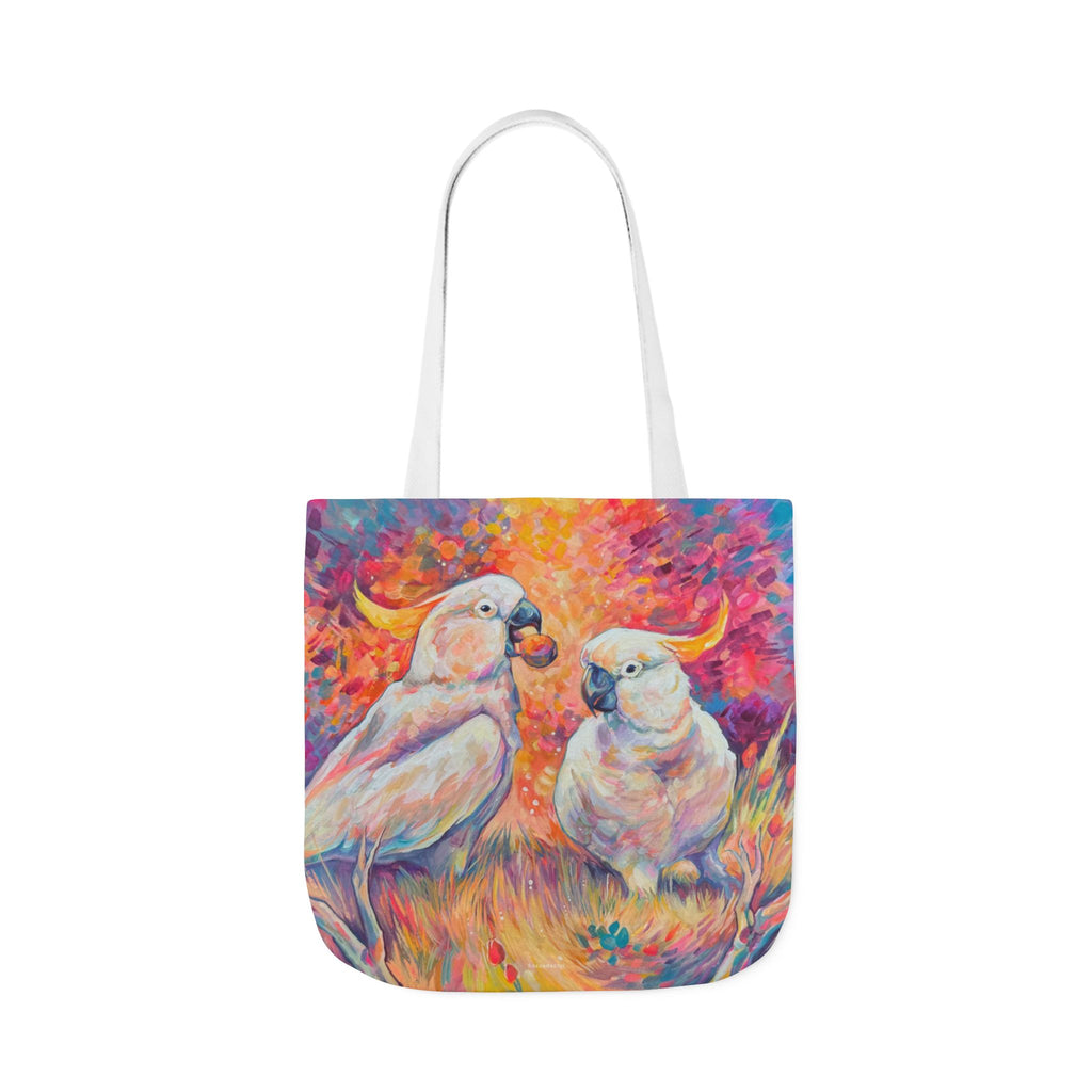 Tote Bag, 5-Color Straps - Cockatoos