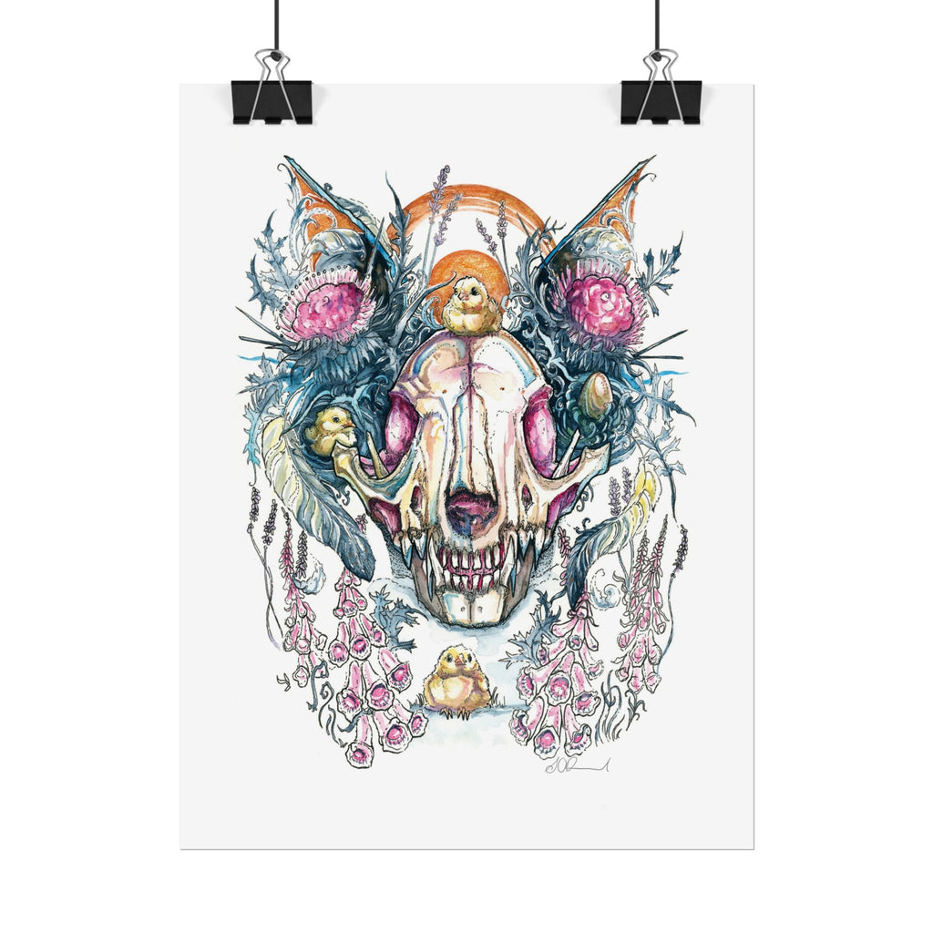 Fox Skull Poster Print