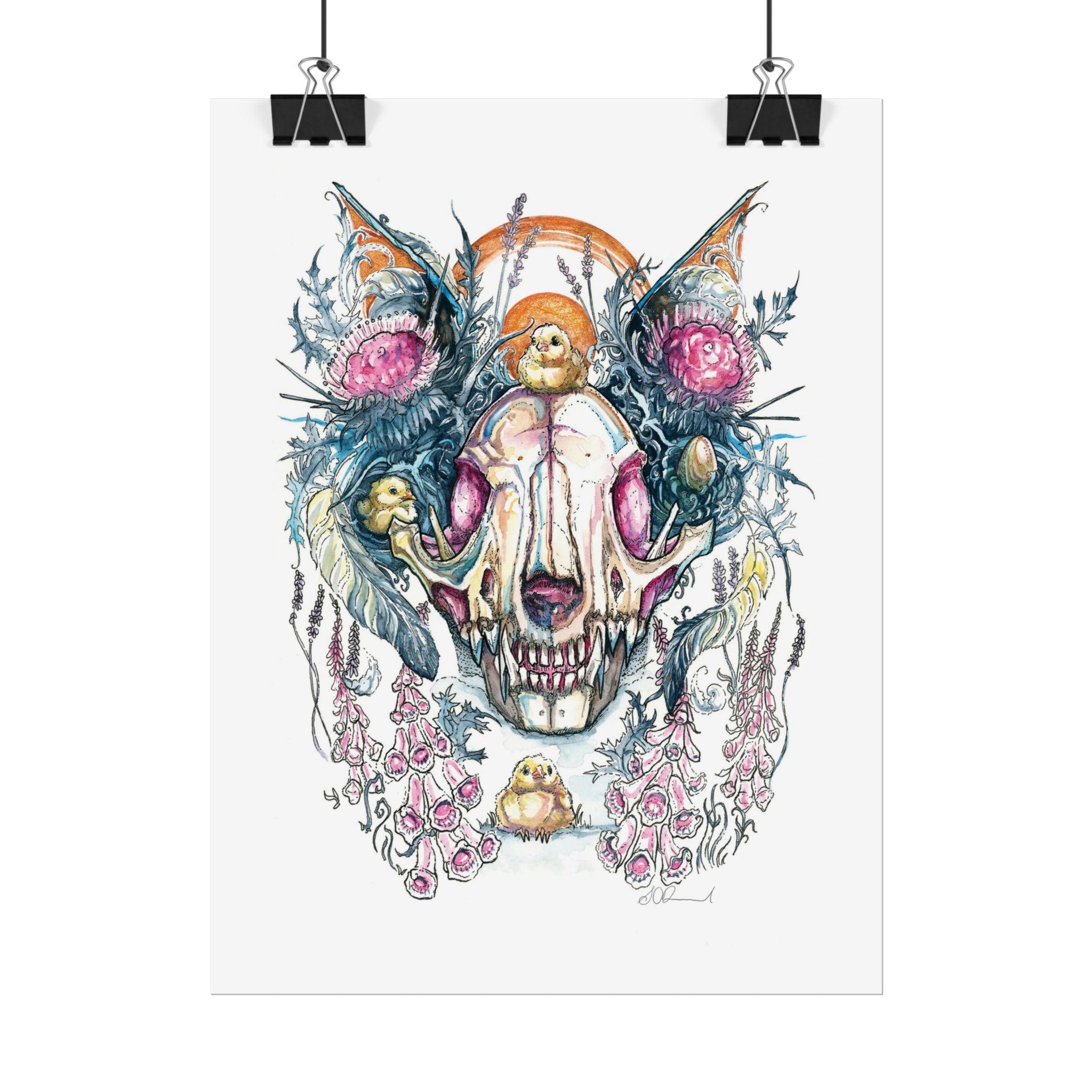 Fox Skull Poster Print