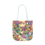 Canvas Tote Bag, 5-Color Straps - Halloween Friends