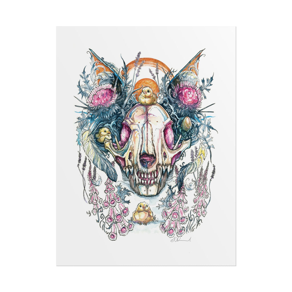 Fox Skull Poster Print