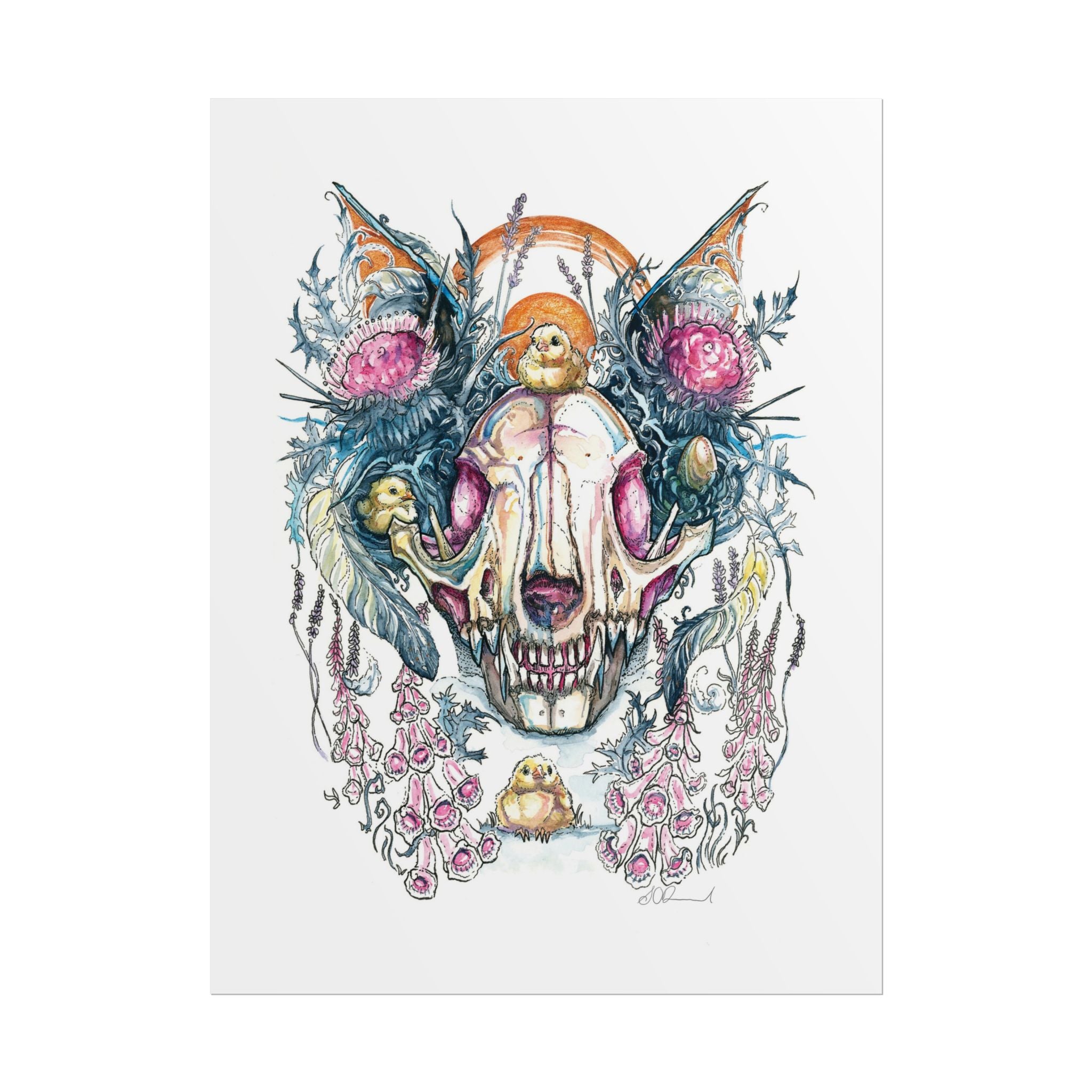 Fox Skull Poster Print