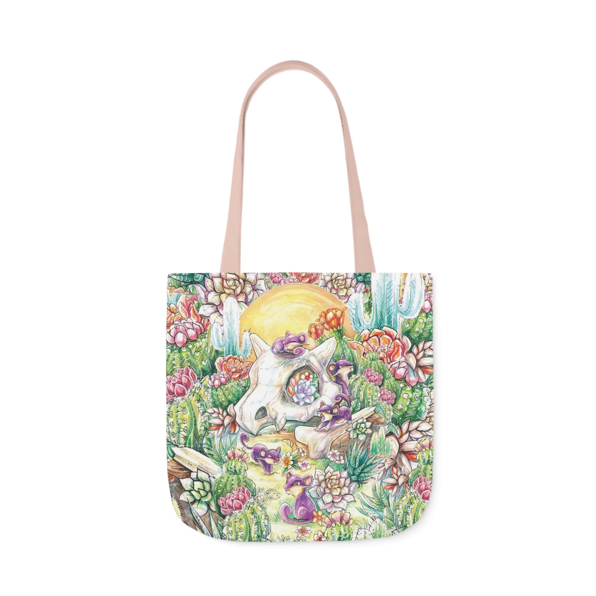 Tote Bag, 5-Color Straps - Skull