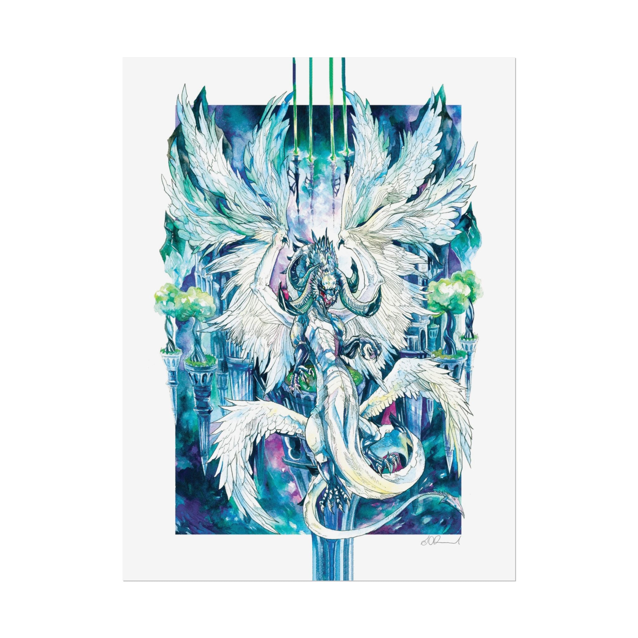 Winged Dragon Poster Print