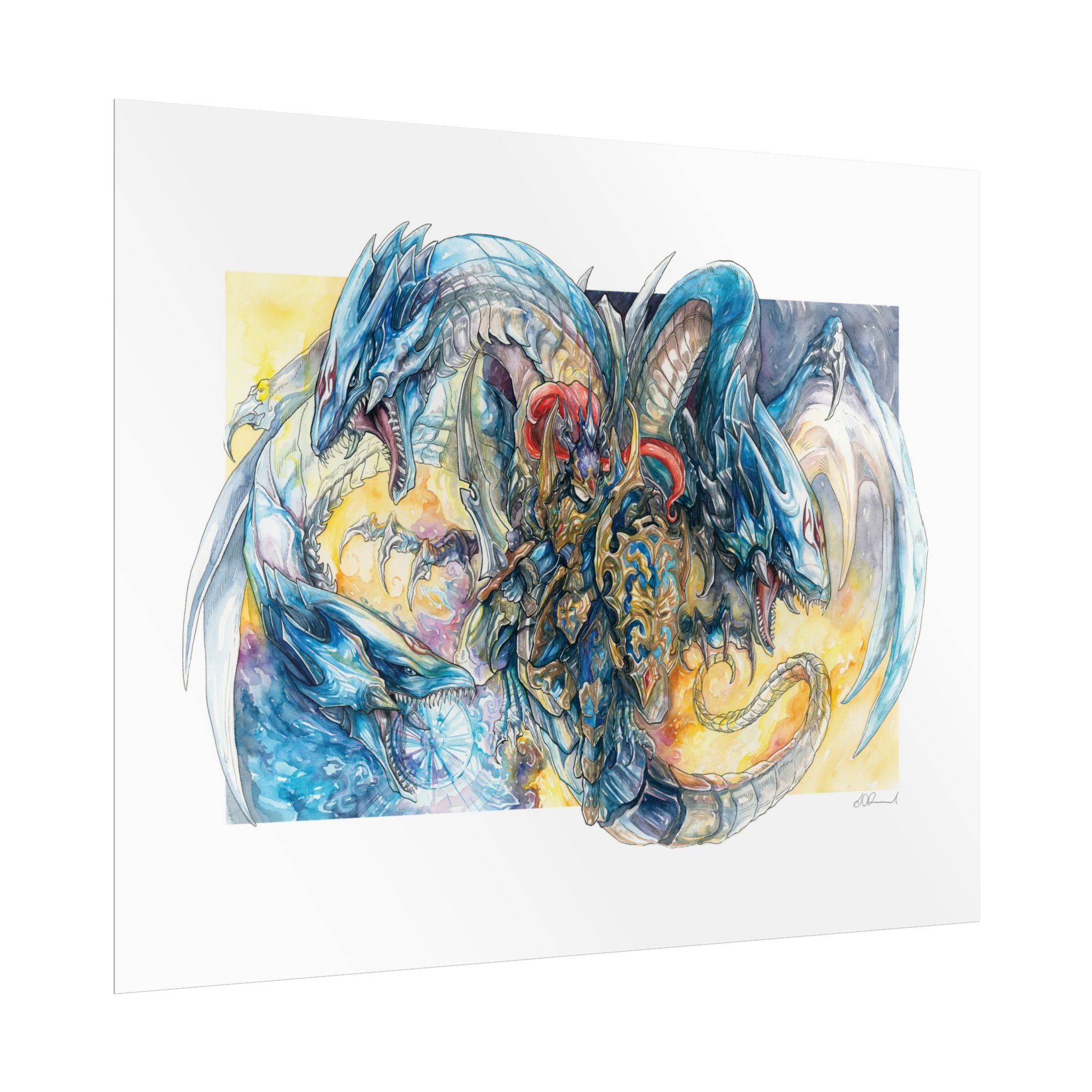 Knight Dragon Poster Print