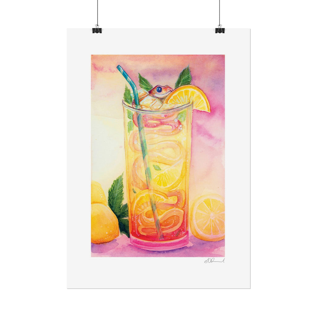 Lemon Iced Tea Snake Poster Print