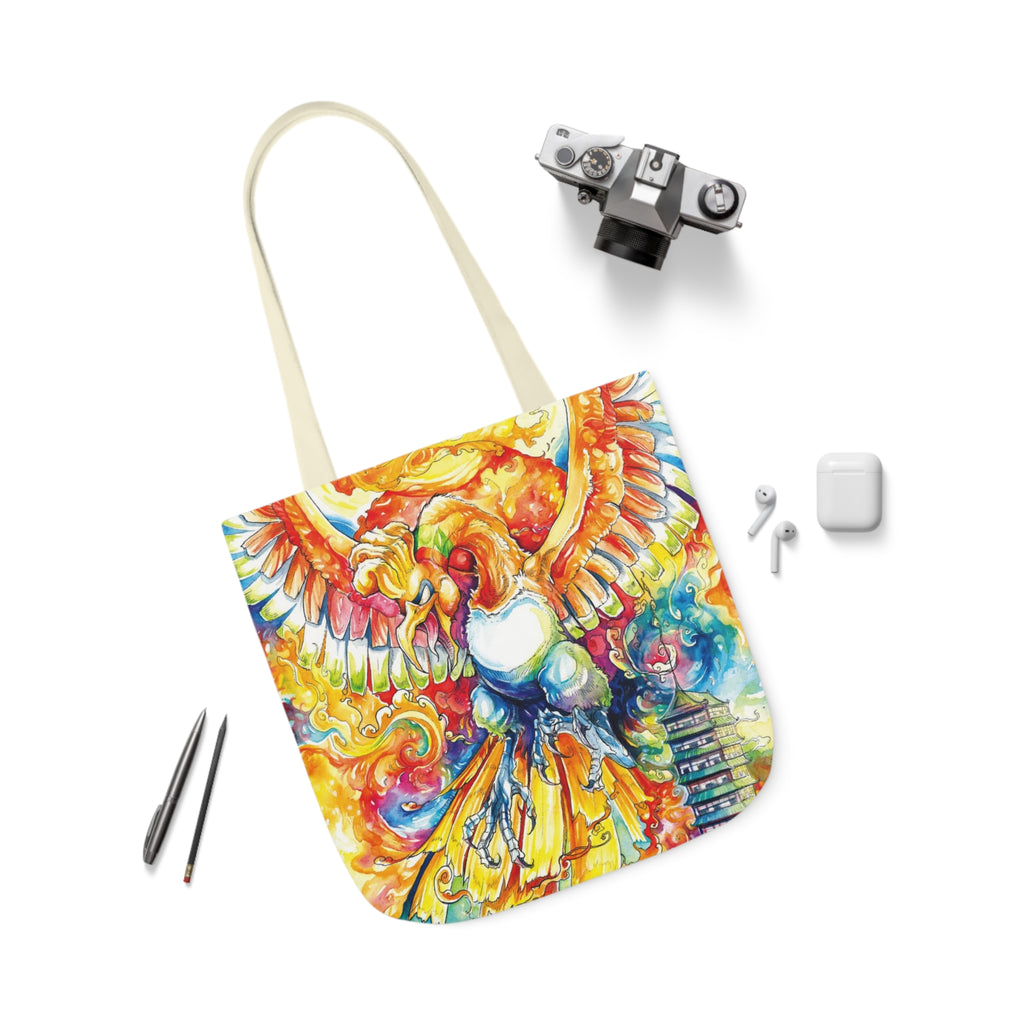 Tote Bag, 5-Color Straps - Fire Bird