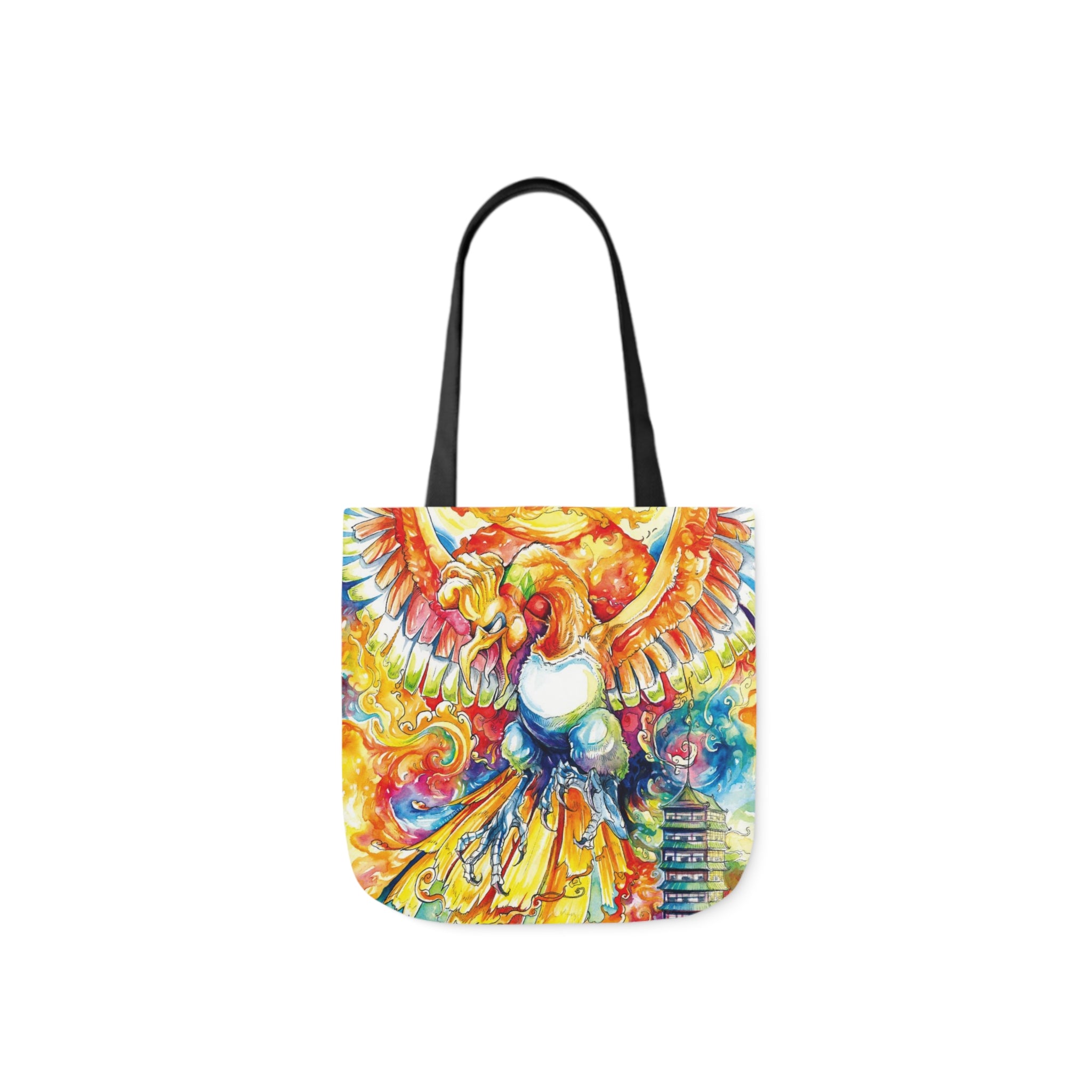 Tote Bag, 5-Color Straps - Fire Bird