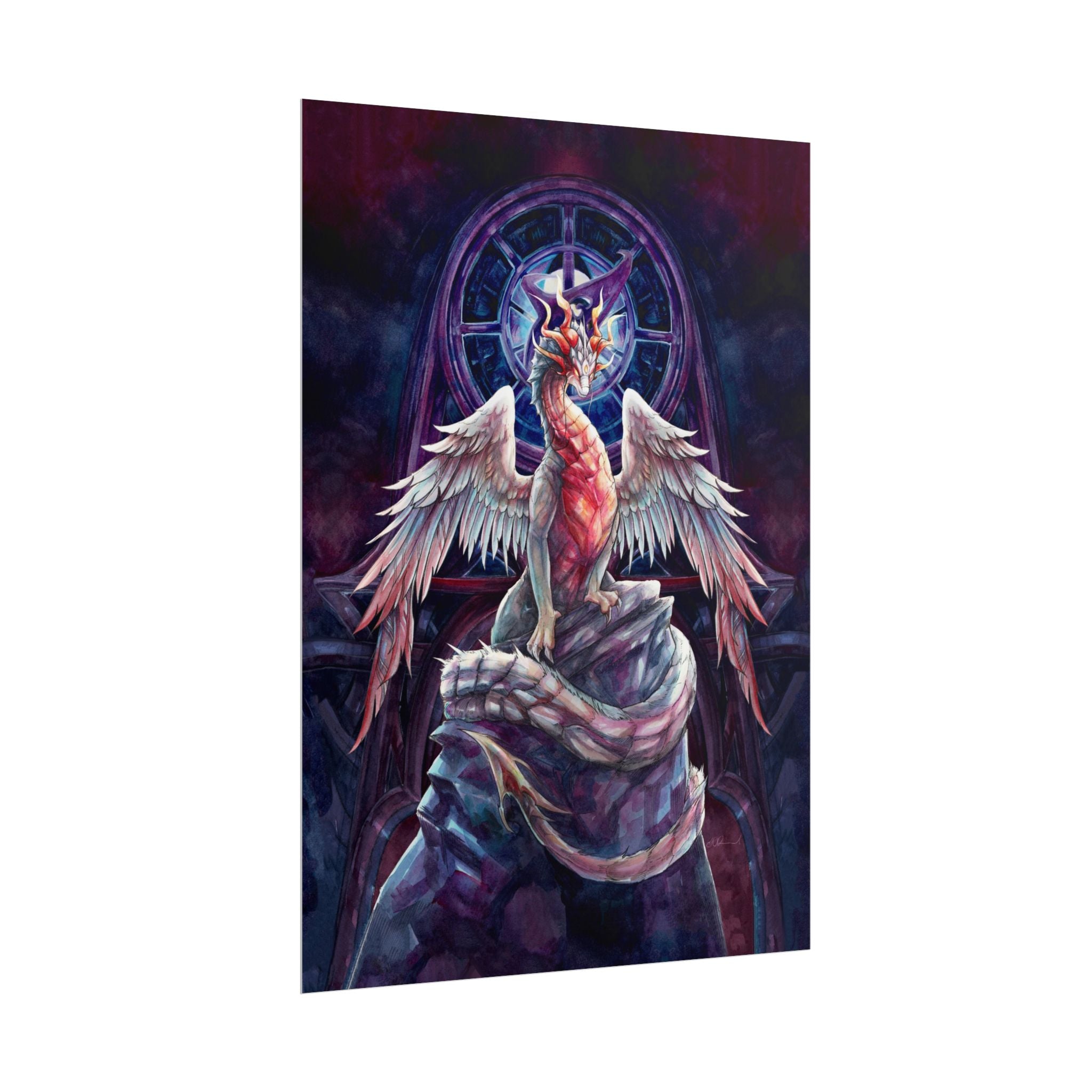 Corrupted Celestial Dragon Poster Print