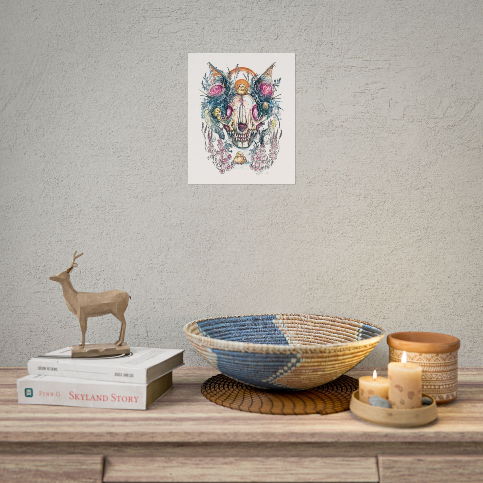 Fox Skull Poster Print