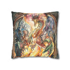 Square Poly Canvas Pillowcase - Evil Dragon