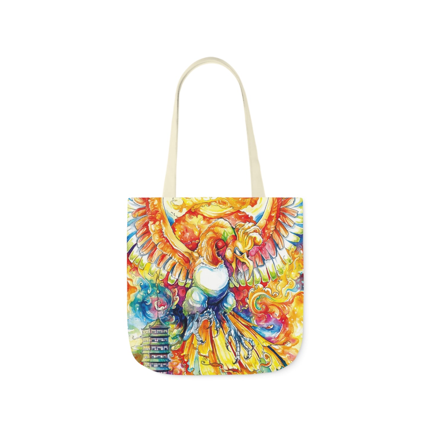 Tote Bag, 5-Color Straps - Fire Bird