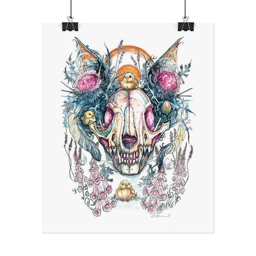 Fox Skull Poster Print