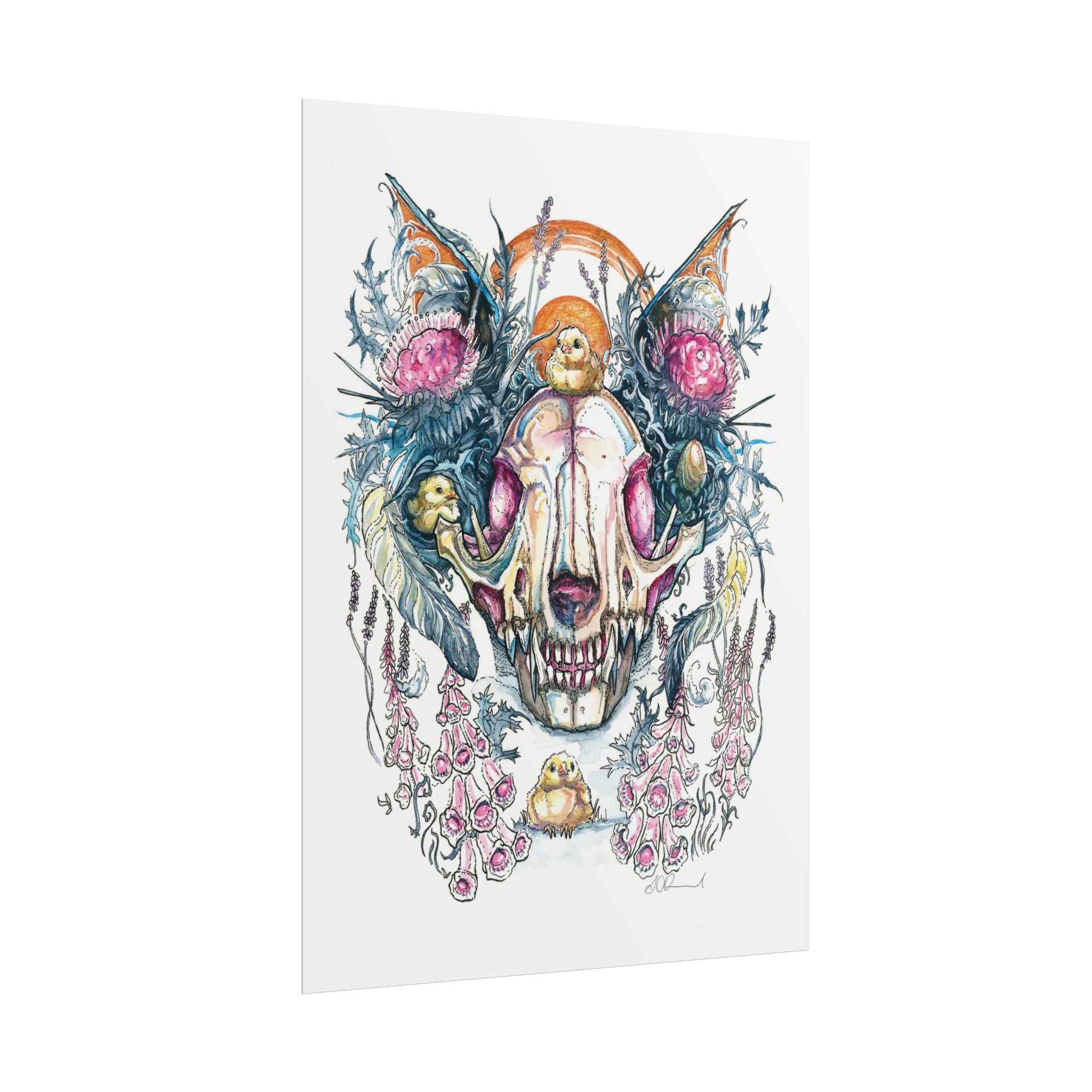 Fox Skull Poster Print