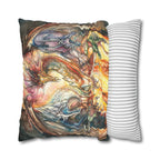 Square Poly Canvas Pillowcase - Evil Dragon