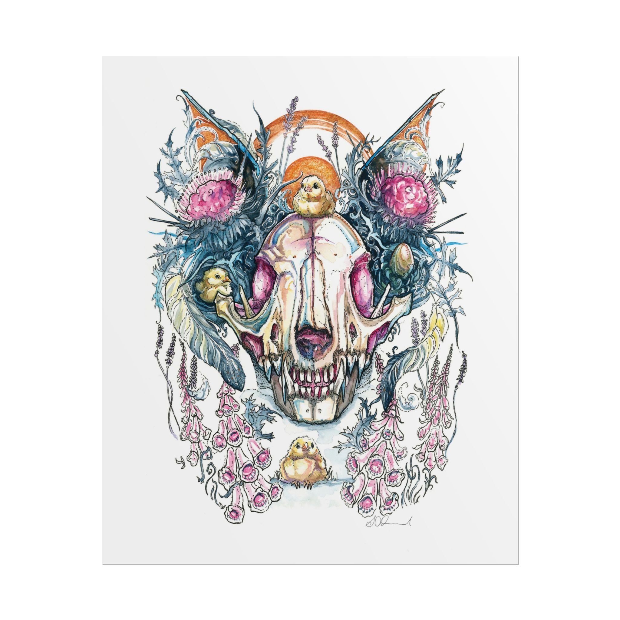 Fox Skull Poster Print