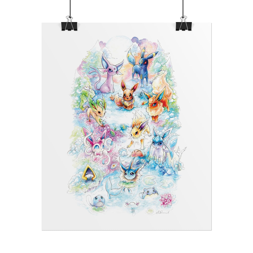 Fox Family Gathering Poster Print