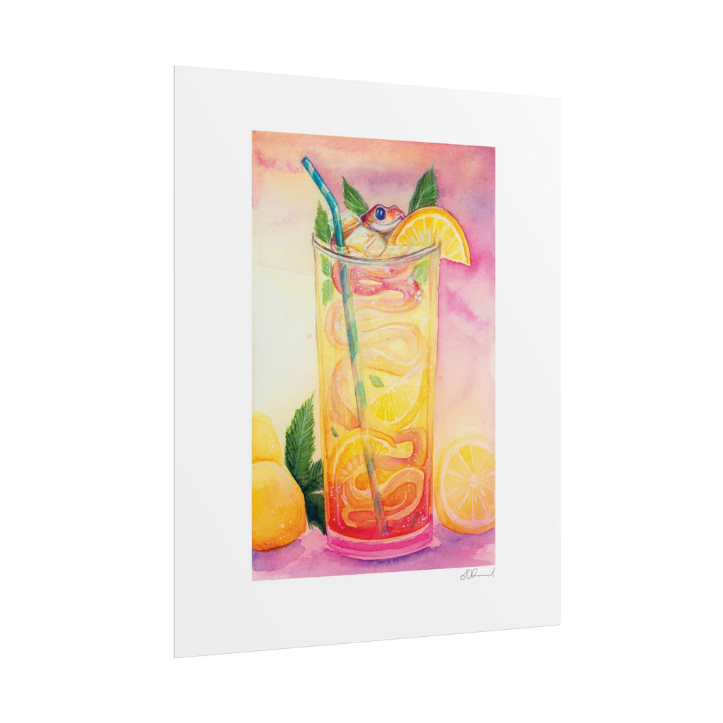 Lemon Iced Tea Snake Poster Print