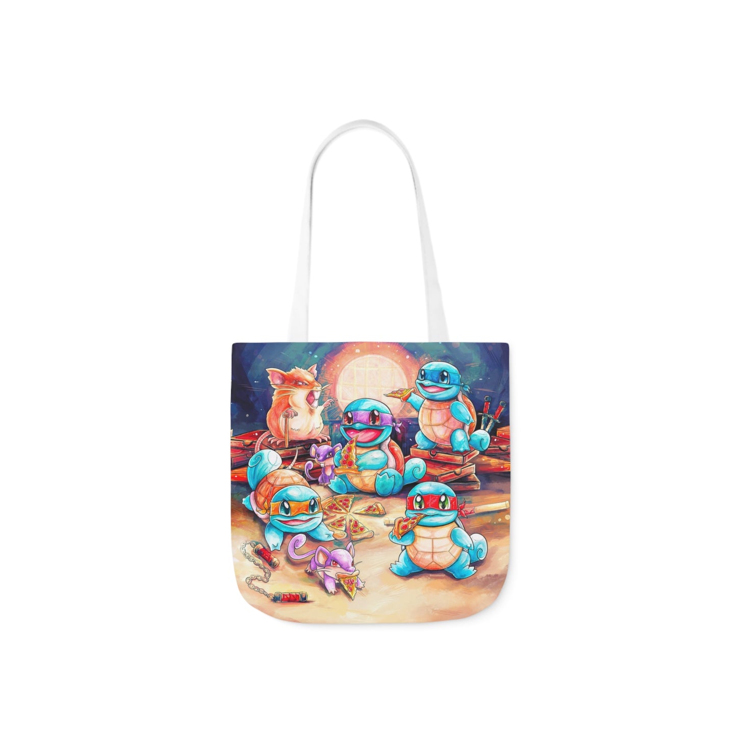 Tote Bag, 5-Color Straps - Pizza Party