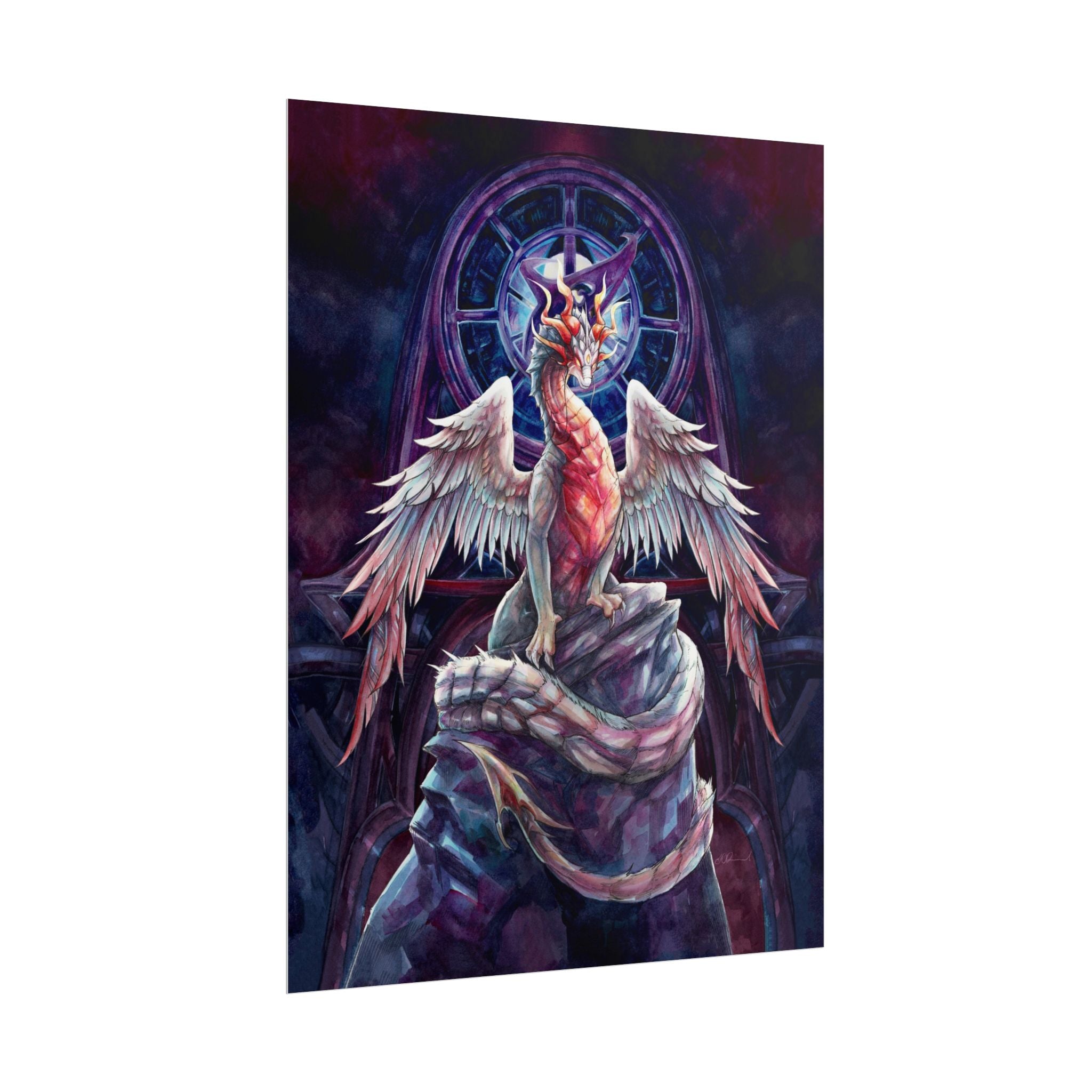 Corrupted Celestial Dragon Poster Print