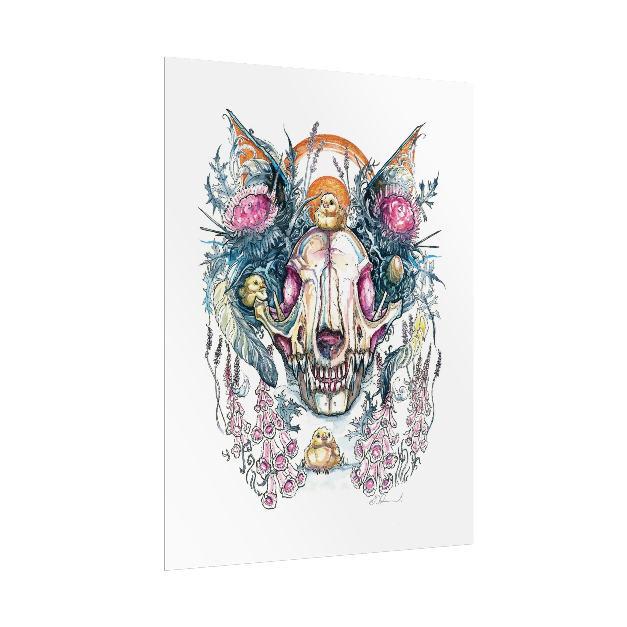 Fox Skull Poster Print