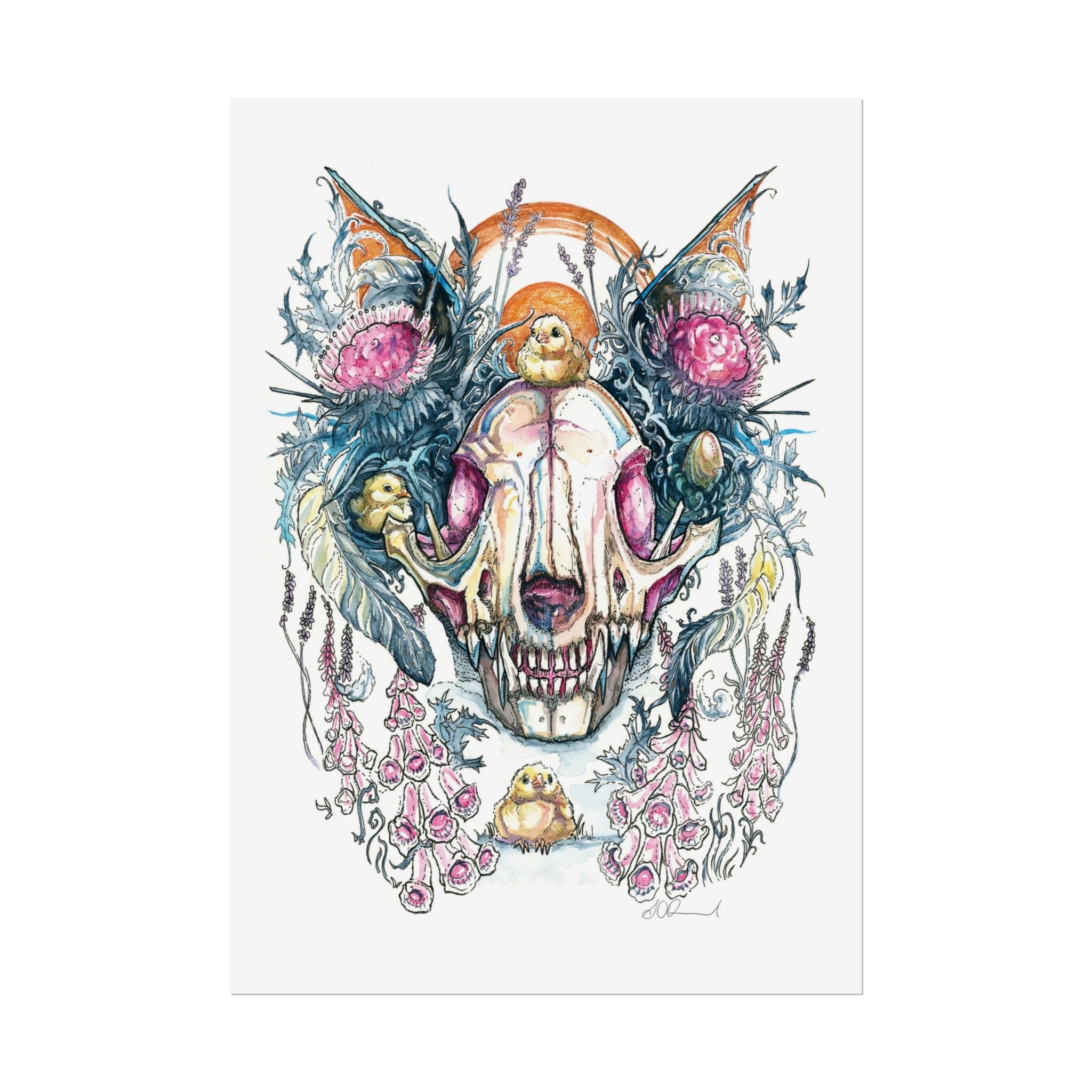 Fox Skull Poster Print
