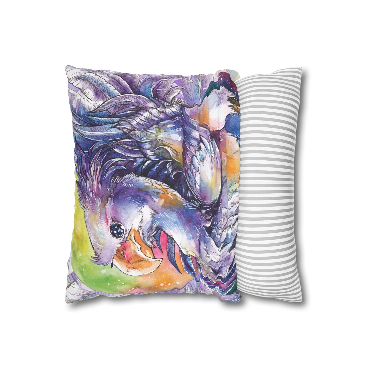 Square Poly Canvas Pillowcase - Purple Chocobo