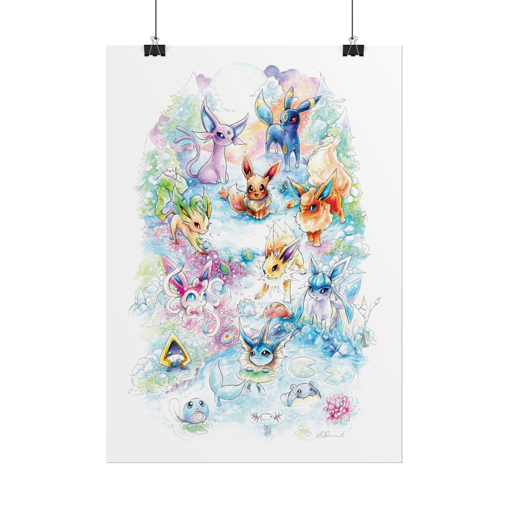 Fox Family Gathering Poster Print