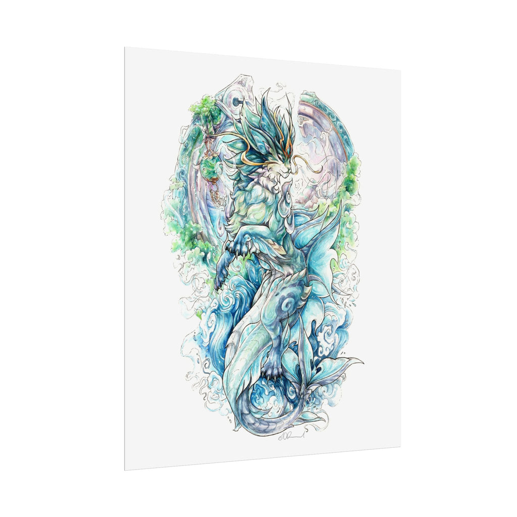 Cat Dragon Poster Print