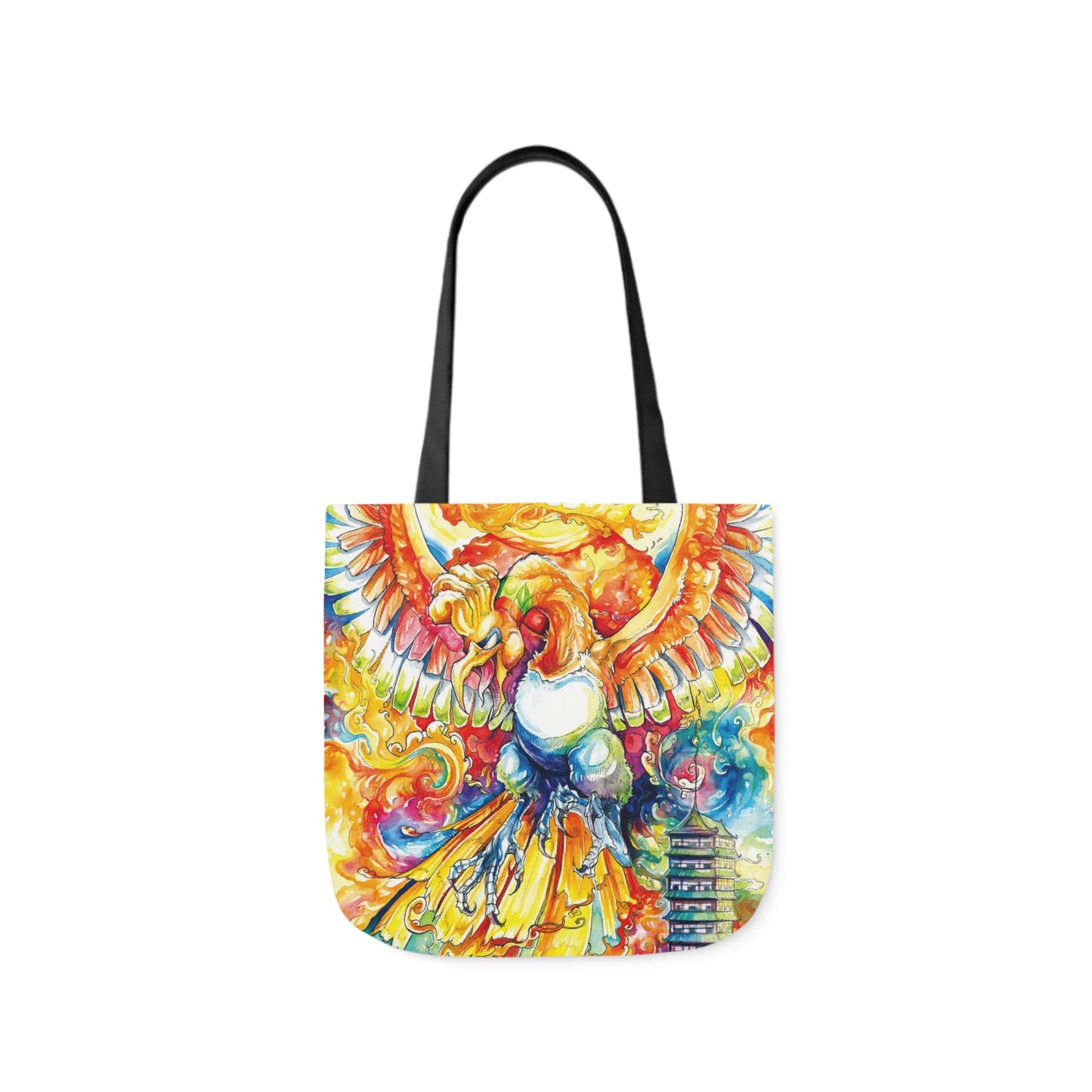 Tote Bag, 5-Color Straps - Fire Bird