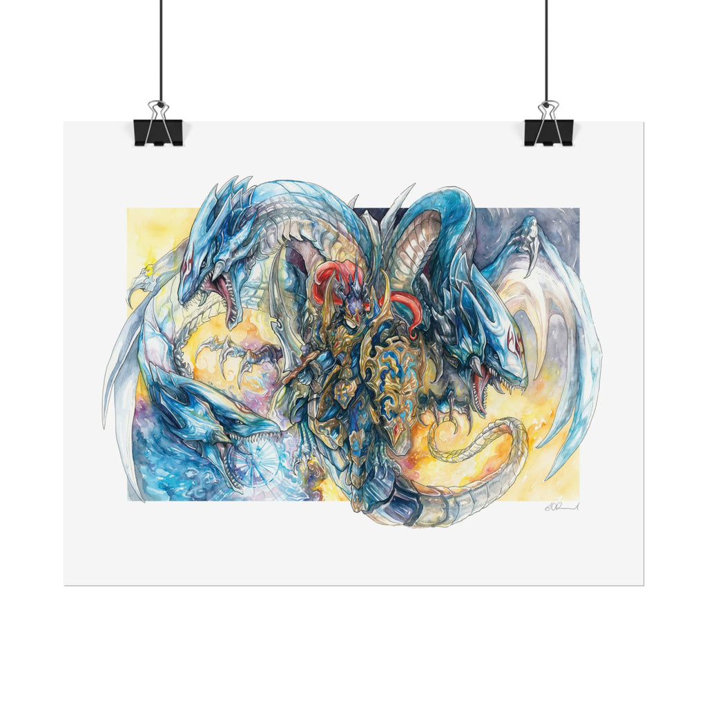 Knight Dragon Poster Print