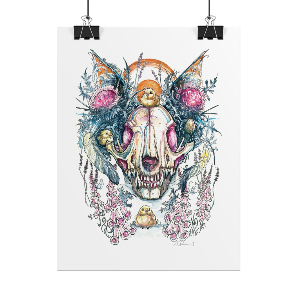 Fox Skull Poster Print