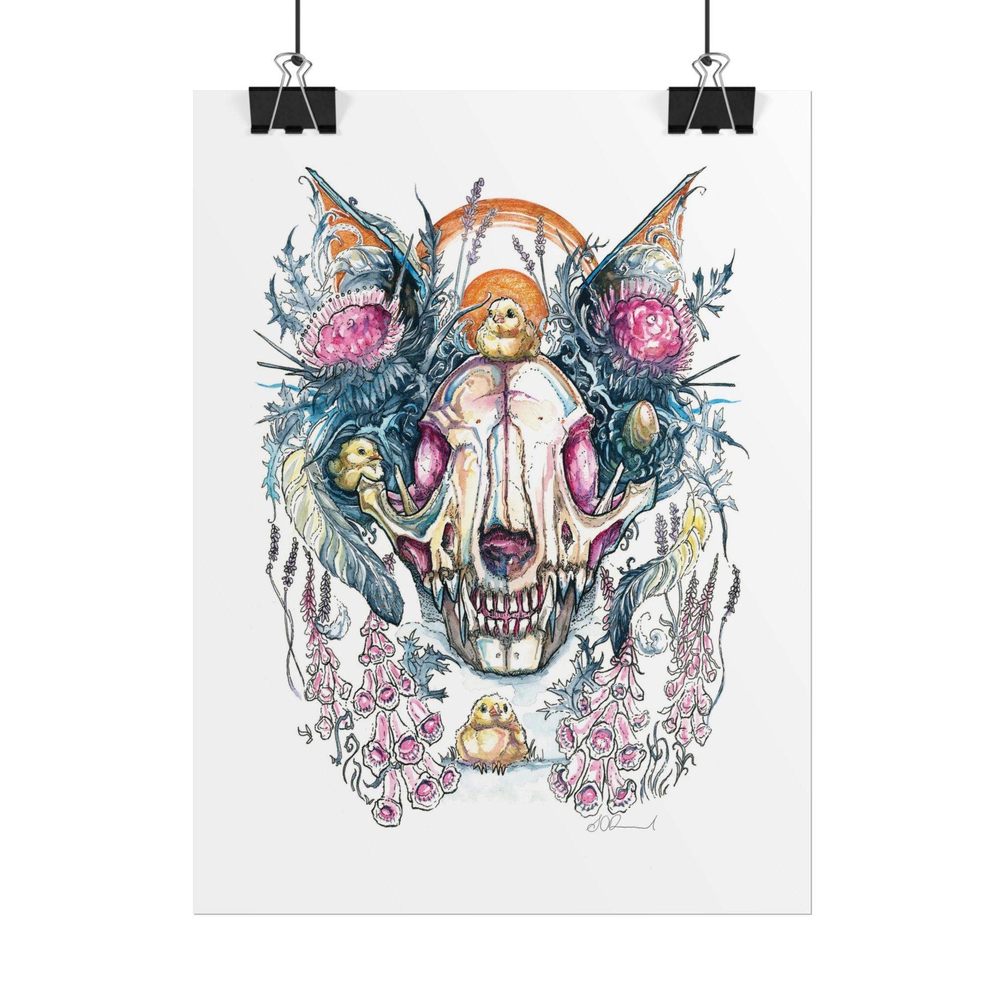 Fox Skull Poster Print