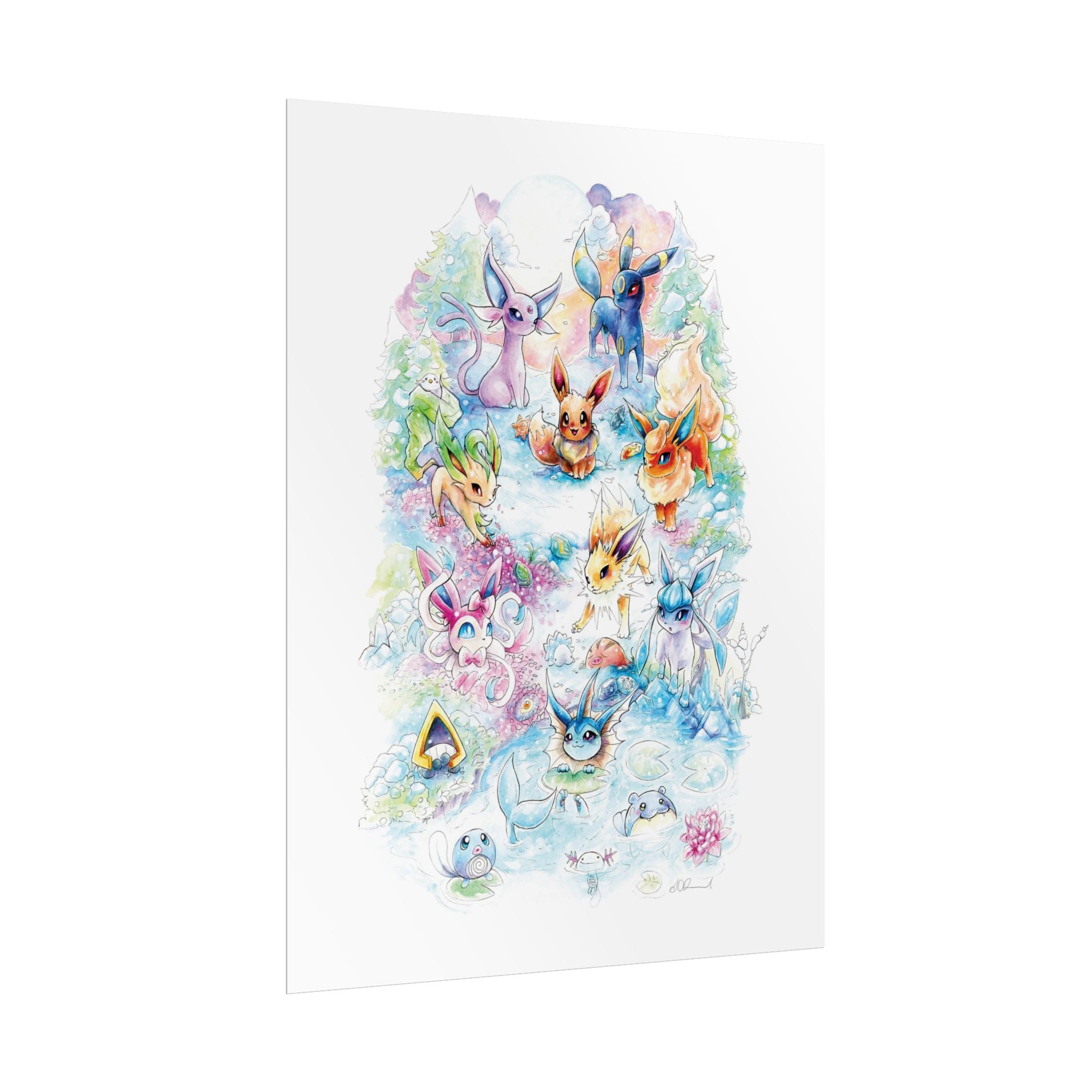 Fox Family Gathering Poster Print