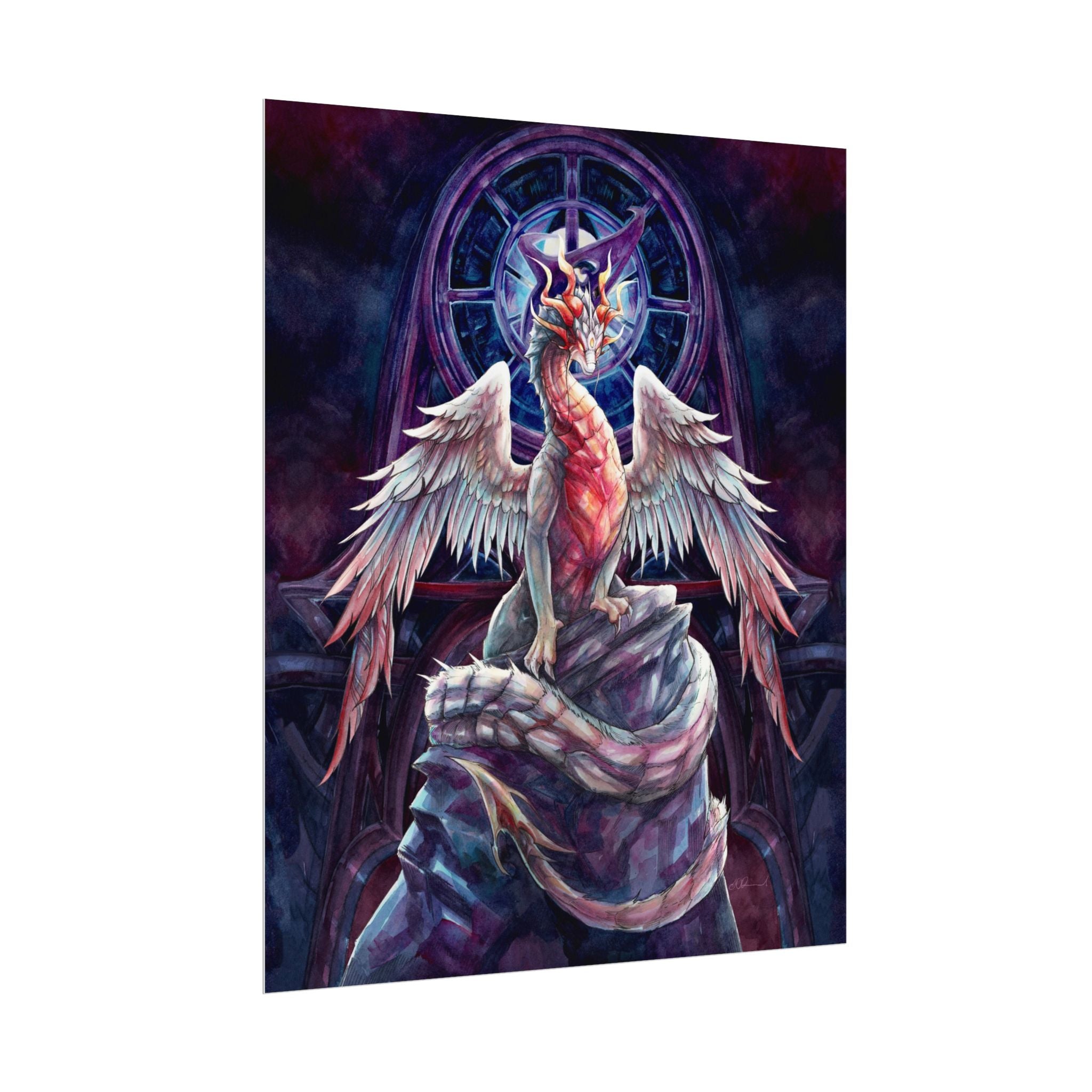 Corrupted Celestial Dragon Poster Print