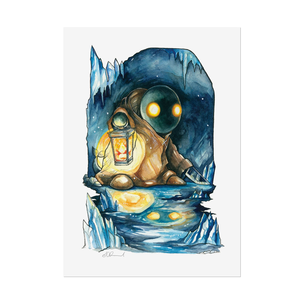 Monster in the Cave Poster Print